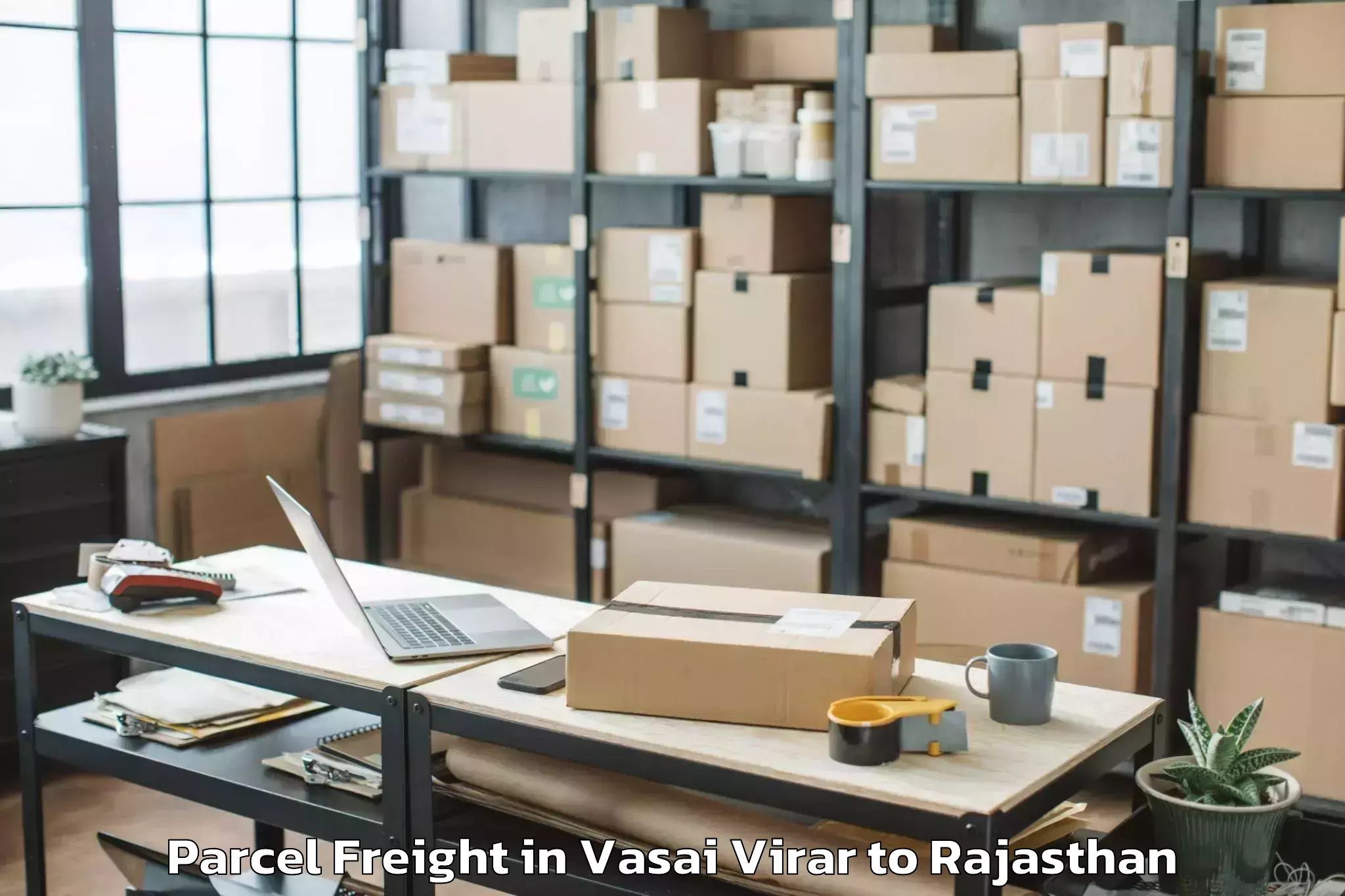 Easy Vasai Virar to Salumbar Parcel Freight Booking